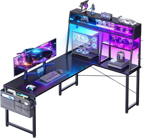 Coleshome shaped gaming desk - l,