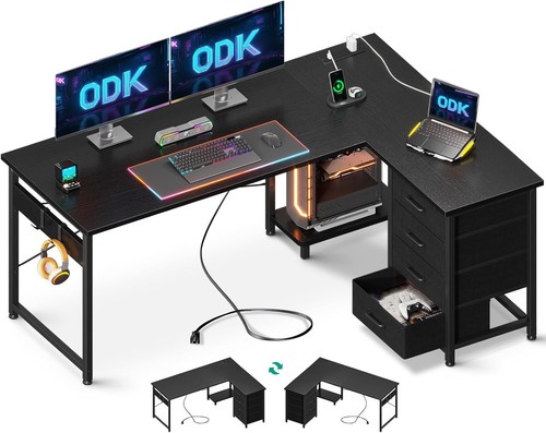 Odk corner desk with - with, drawers