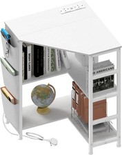 Corner Desk with Storage Shelf