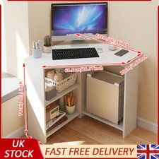 White Corner Computer Desk